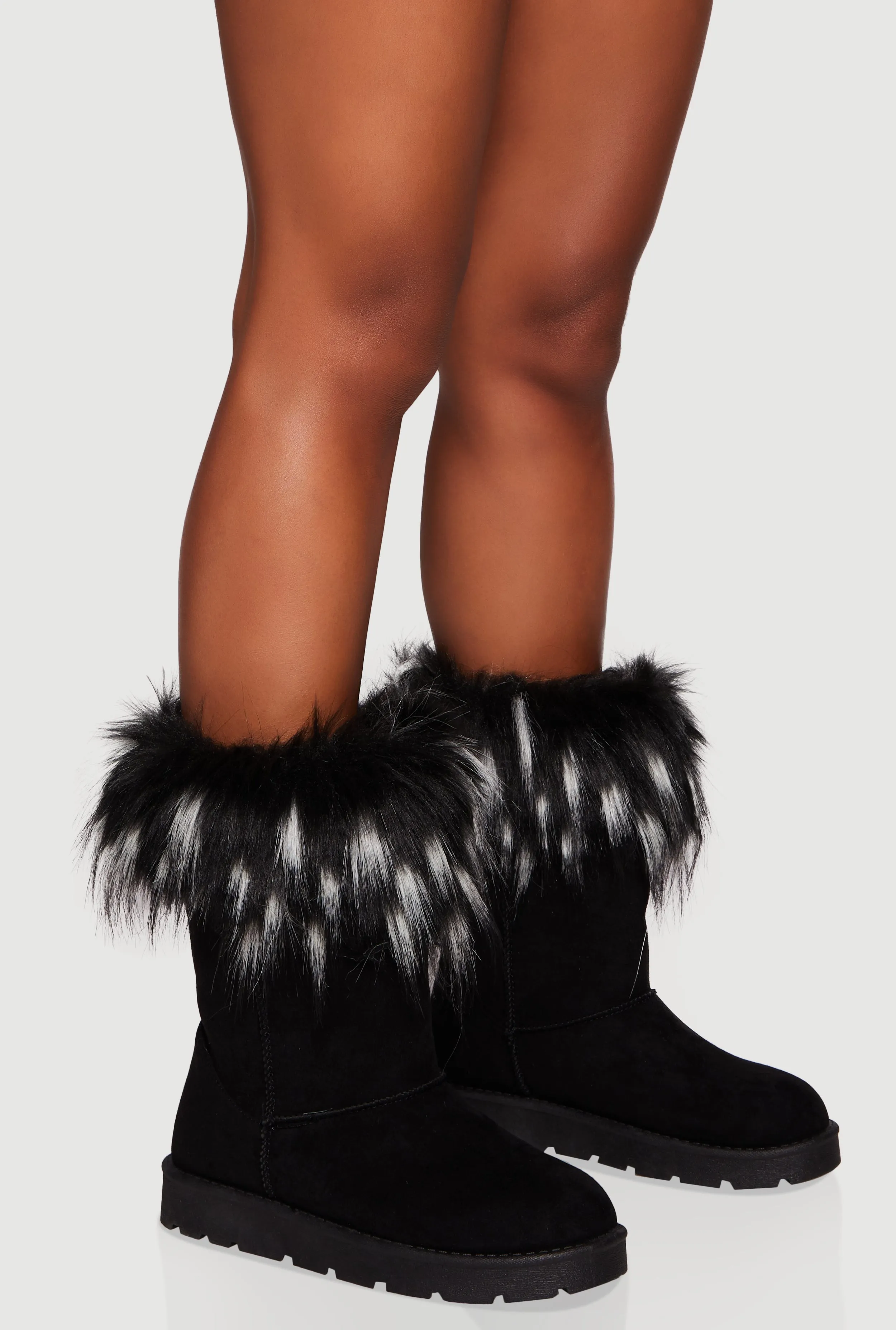 Faux Fur Cuff Round Toe Boots sold by Rainbow product image thumbnail 2