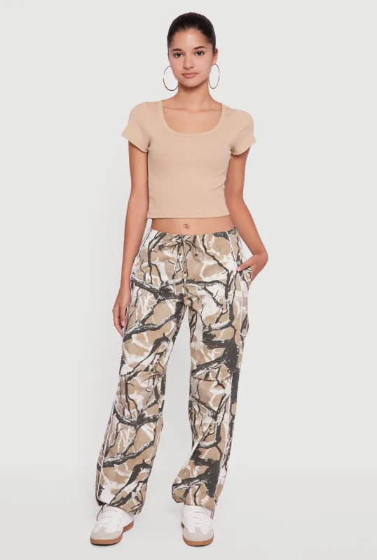 Hunter Camo Hyper Stretch Drawstring Waist Joggers sold by Rainbow