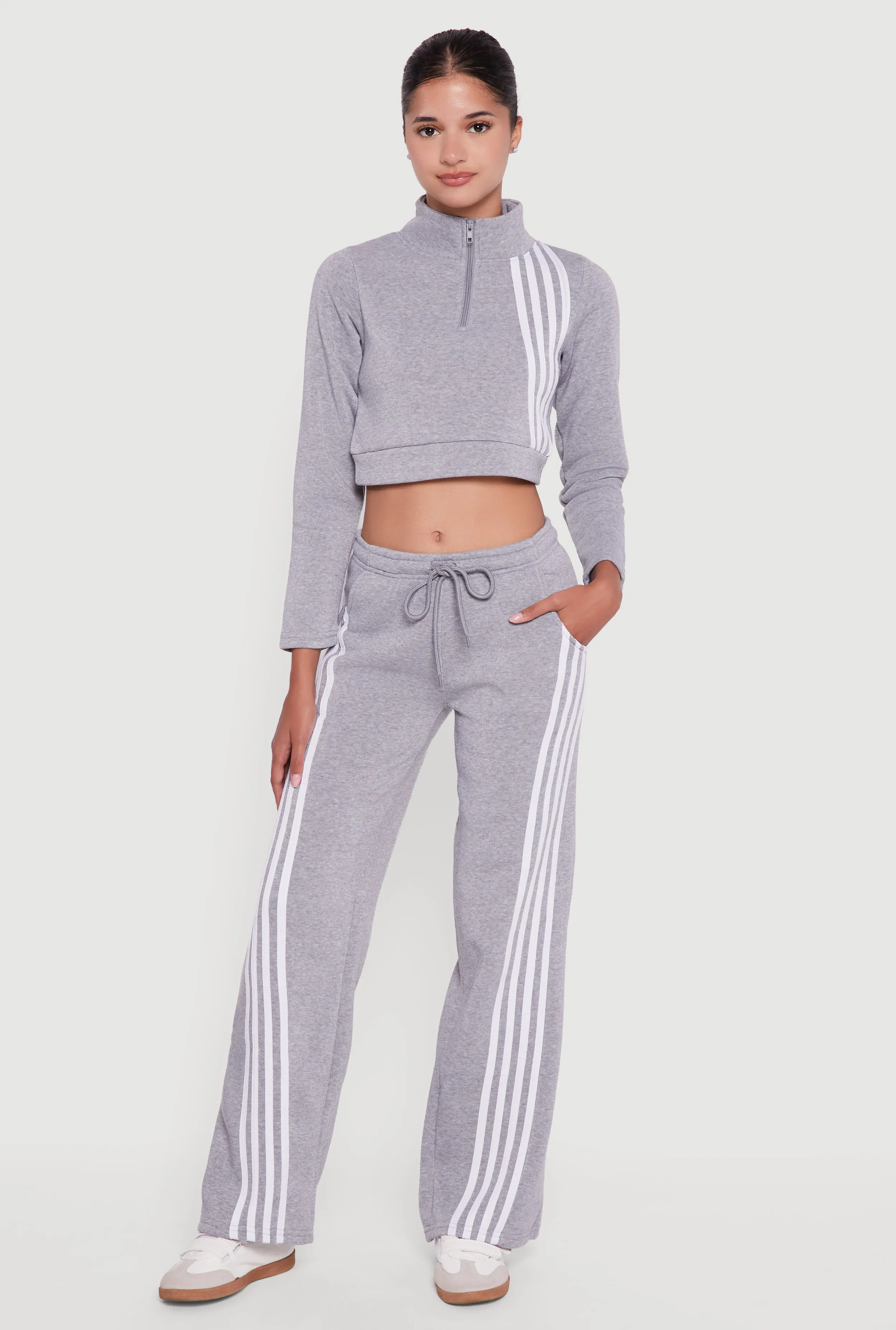 Stripe Detail Drawstring Waist Sweatpants sold by Rainbow