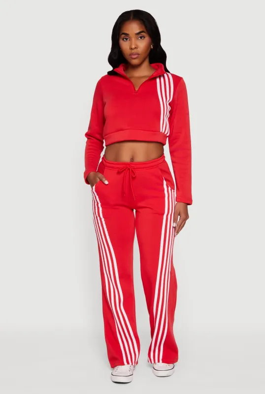 Stripe Detail Drawstring Waist Sweatpants sold by Rainbow
