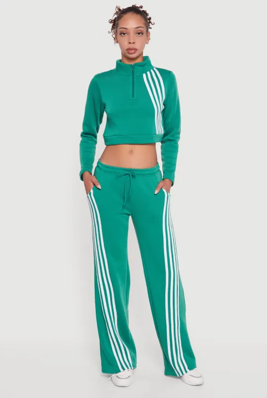 Stripe Detail Drawstring Waist Sweatpants sold by Rainbow