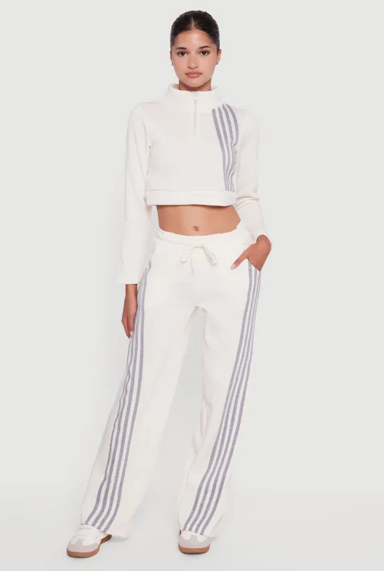 Stripe Detail Drawstring Waist Sweatpants sold by Rainbow