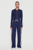 Side Stripe Cropped Zip Front Track Jacket sold by Rainbow