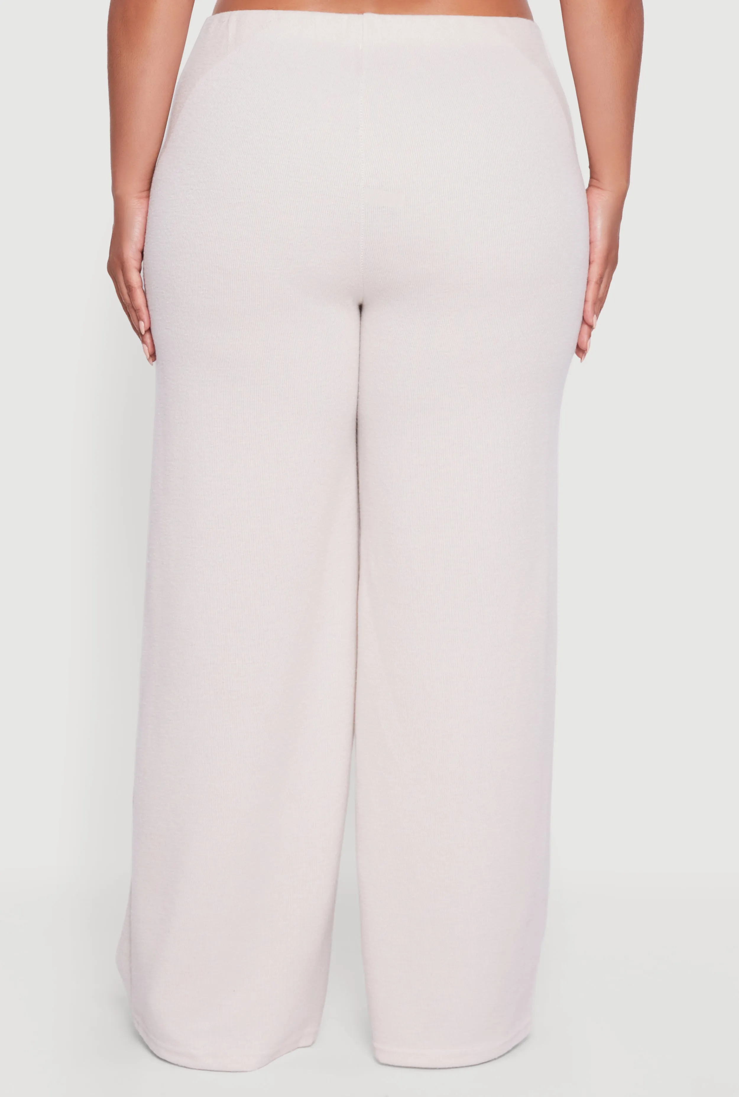 Plus Size Brushed Rib Knit Wide Leg Pants sold by Rainbow product image thumbnail 5