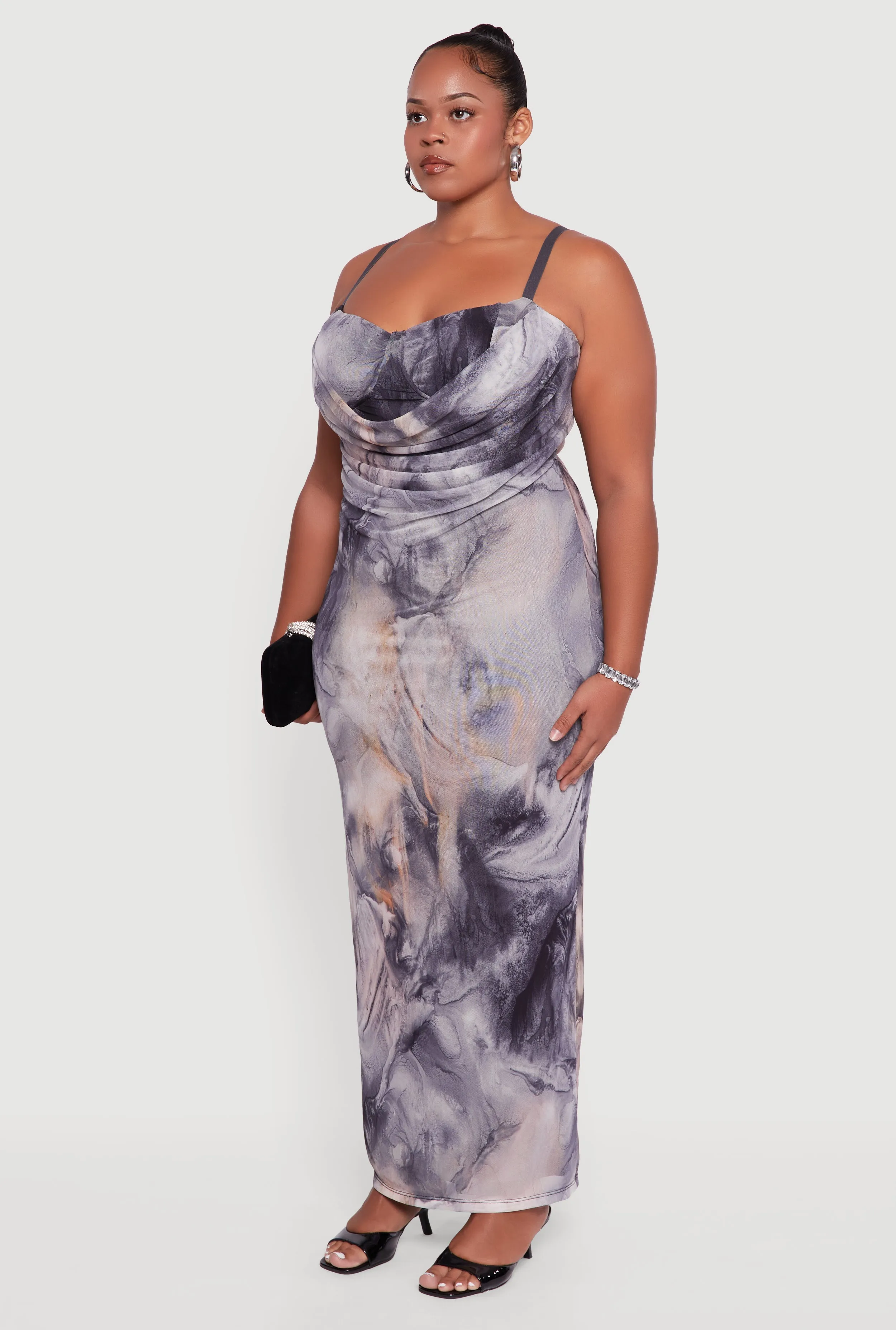 Plus Size Mesh Padded Cup Sweetheart Bustier Dress sold by Rainbow product image thumbnail 3