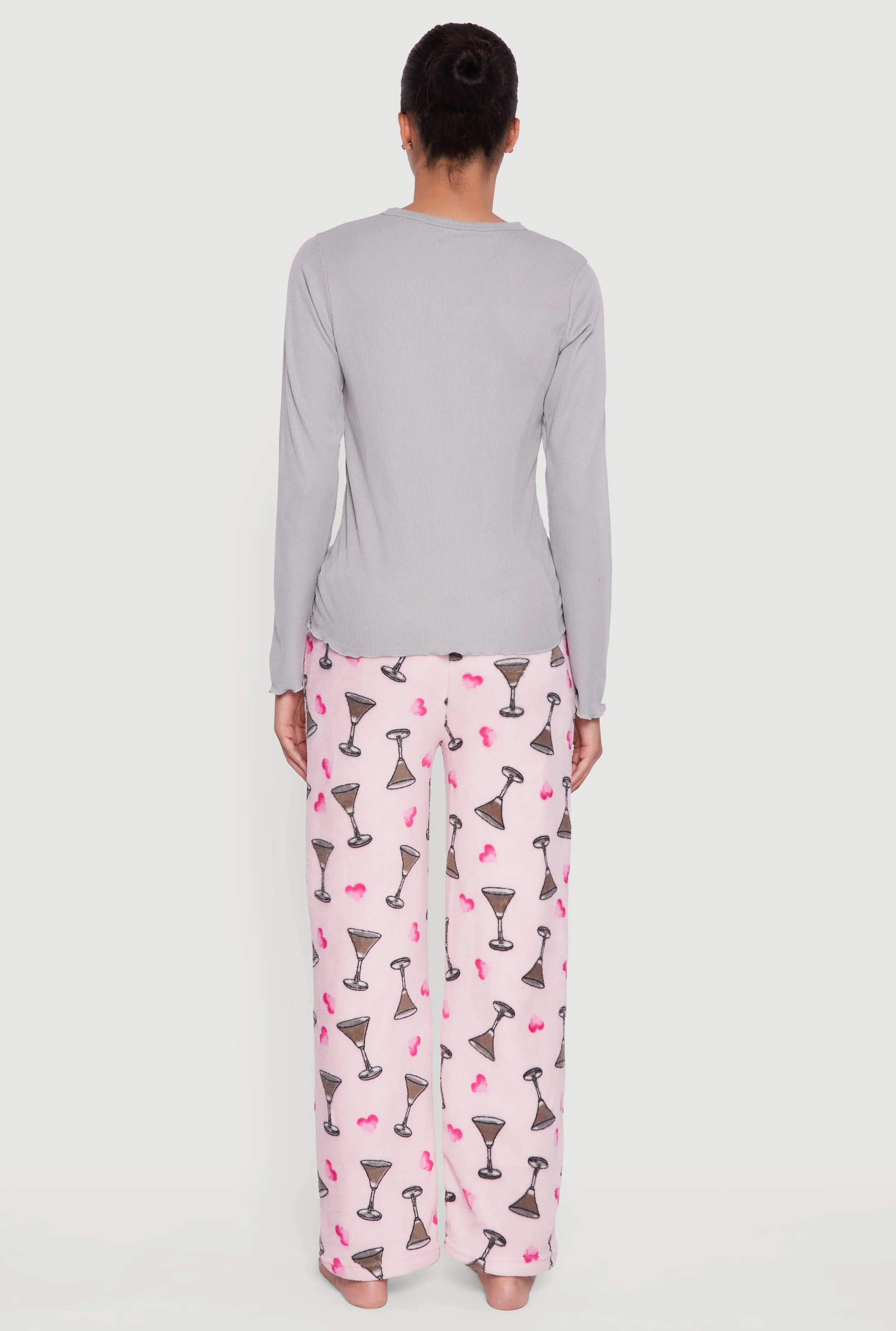 Lettuce Edge Pajama Top and Plush Espresso Martini Graphic Pants sold by Rainbow product image thumbnail 3