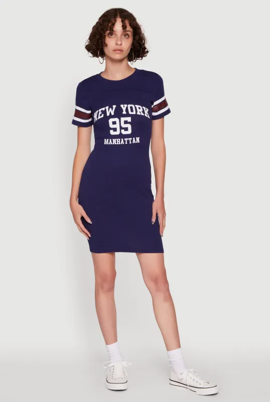 Manhattan New York 95 Graphic T Shirt Dress sold by Rainbow