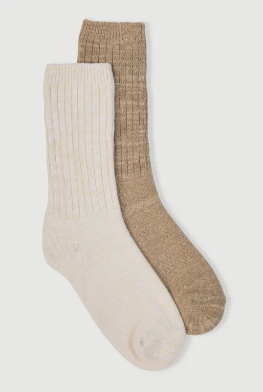 Assorted Marled Slouch Boot Socks 2 Pack Size 4-10 sold by Rainbow
