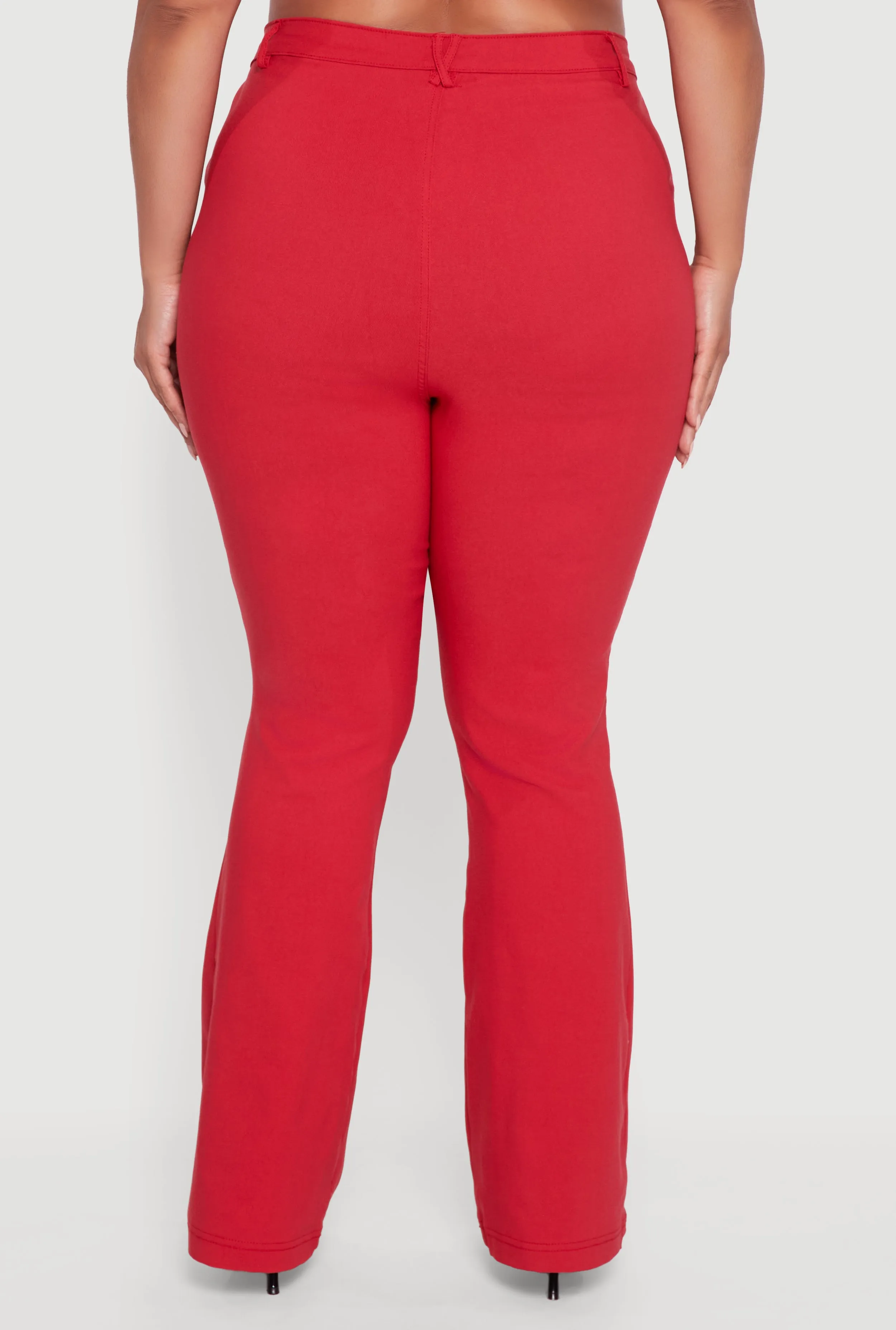 Plus Size Zip Detail Flare Leg Pants with Cargo Pocket sold by Rainbow product image thumbnail 5