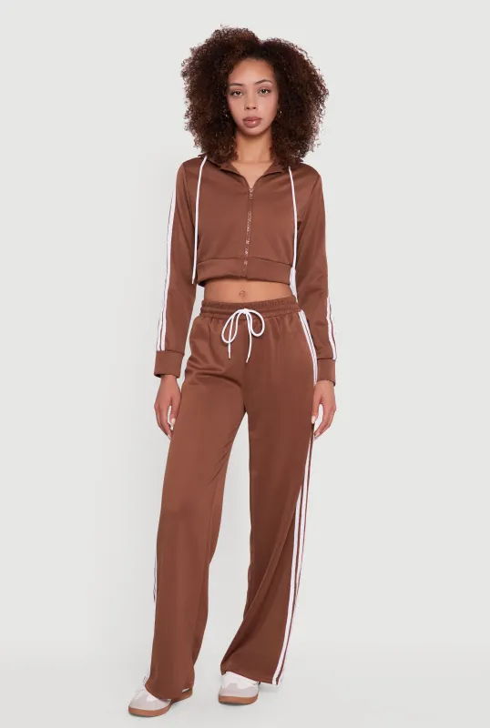 Contrast Trim High Waisted Wide Leg Sweatpants sold by Rainbow