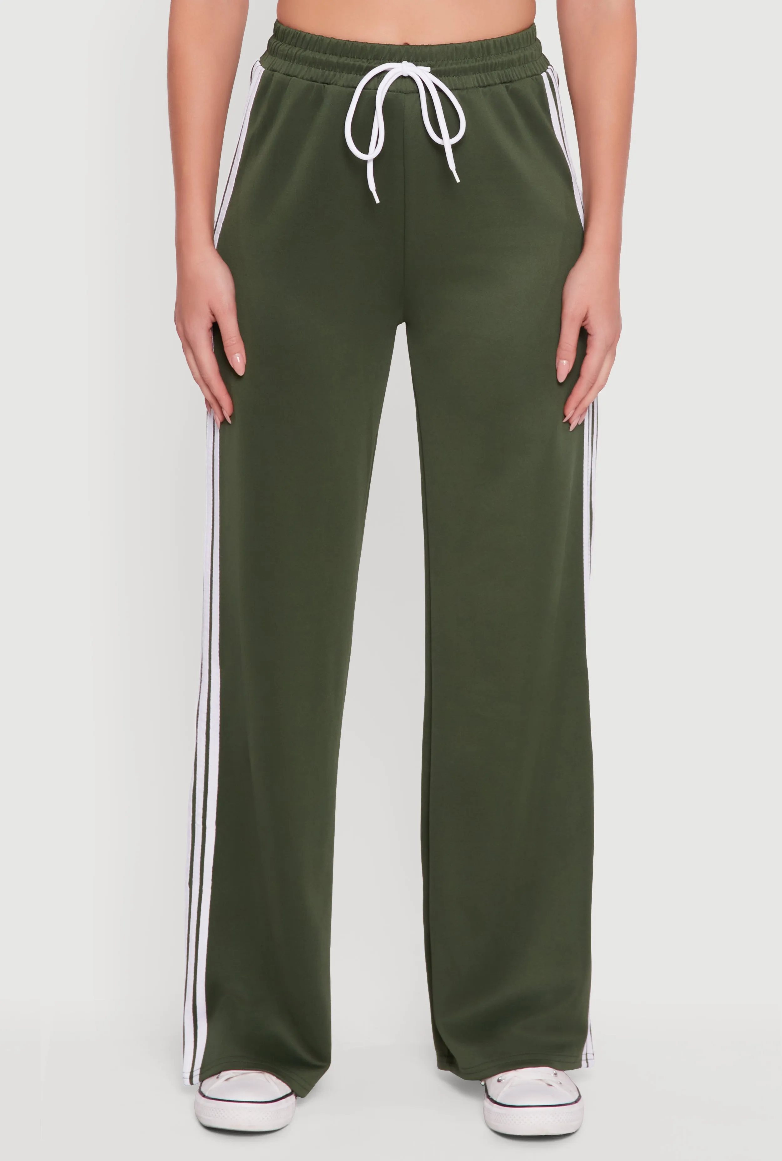 Contrast Trim High Waisted Wide Leg Sweatpants sold by Rainbow product image thumbnail 3