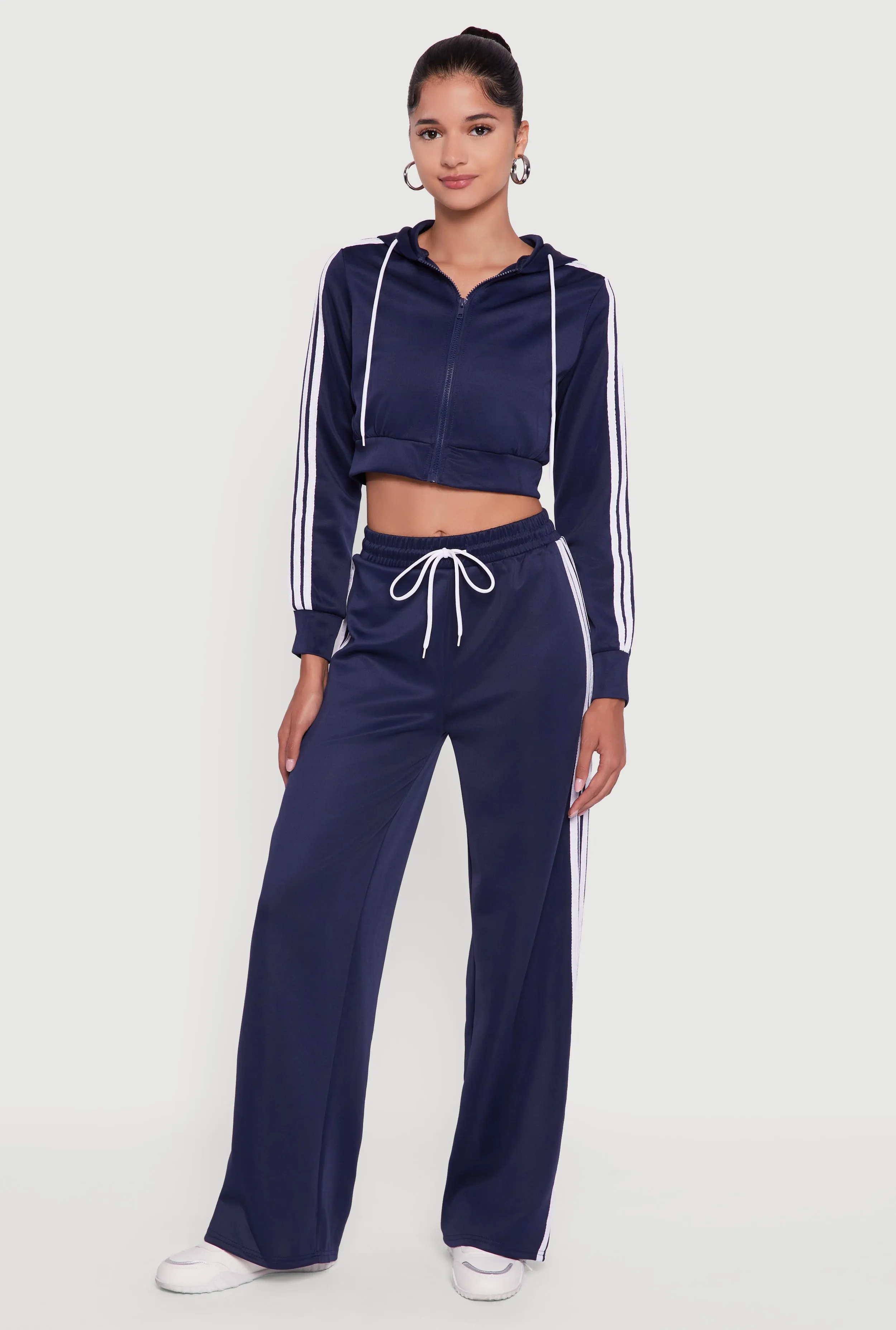 Contrast Trim High Waisted Wide Leg Sweatpants sold by Rainbow