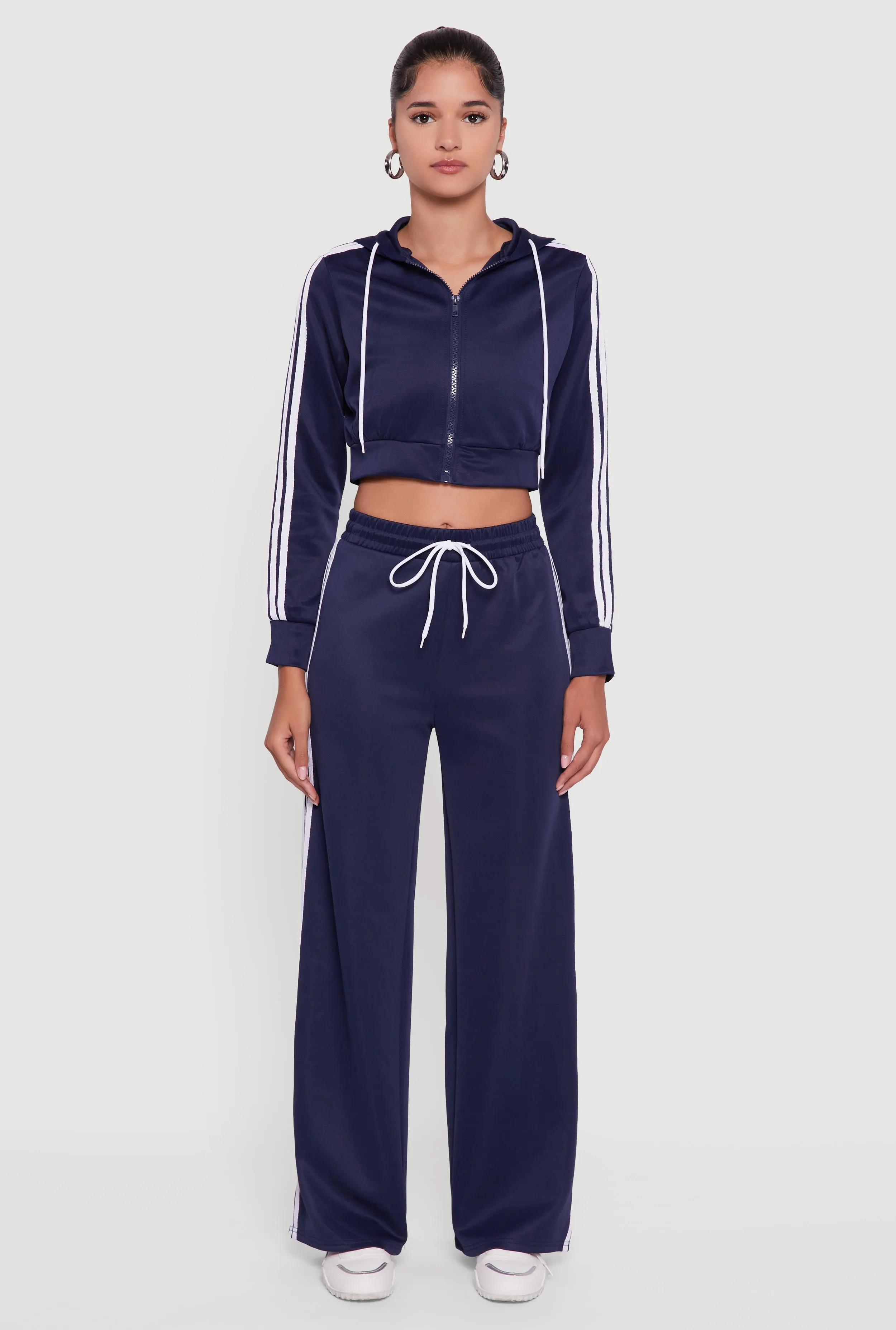 Contrast Trim High Waisted Wide Leg Sweatpants sold by Rainbow product image thumbnail 2