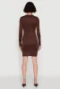 Ribbed Knit Long Sleeve Mini Dress sold by Rainbow