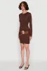 Ribbed Knit Long Sleeve Mini Dress sold by Rainbow