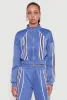 Stripe Detail Cropped Zip Front Track Jacket sold by Rainbow