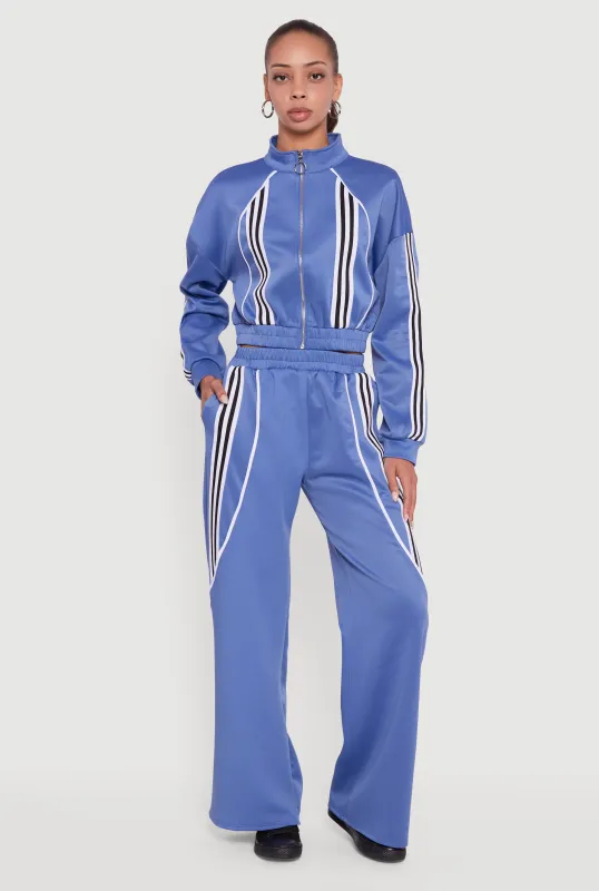 Stripe Detail Straight Leg Active Pants sold by Rainbow
