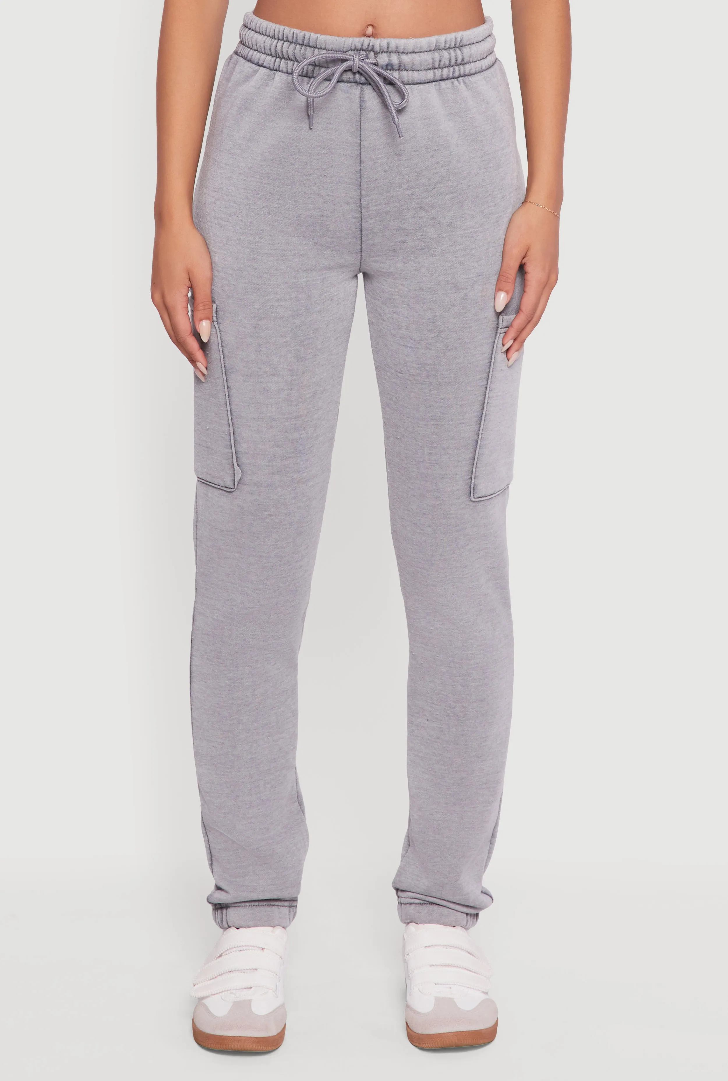 High Waisted Marled Cargo Pocket Sweatpants sold by Rainbow product image thumbnail 3