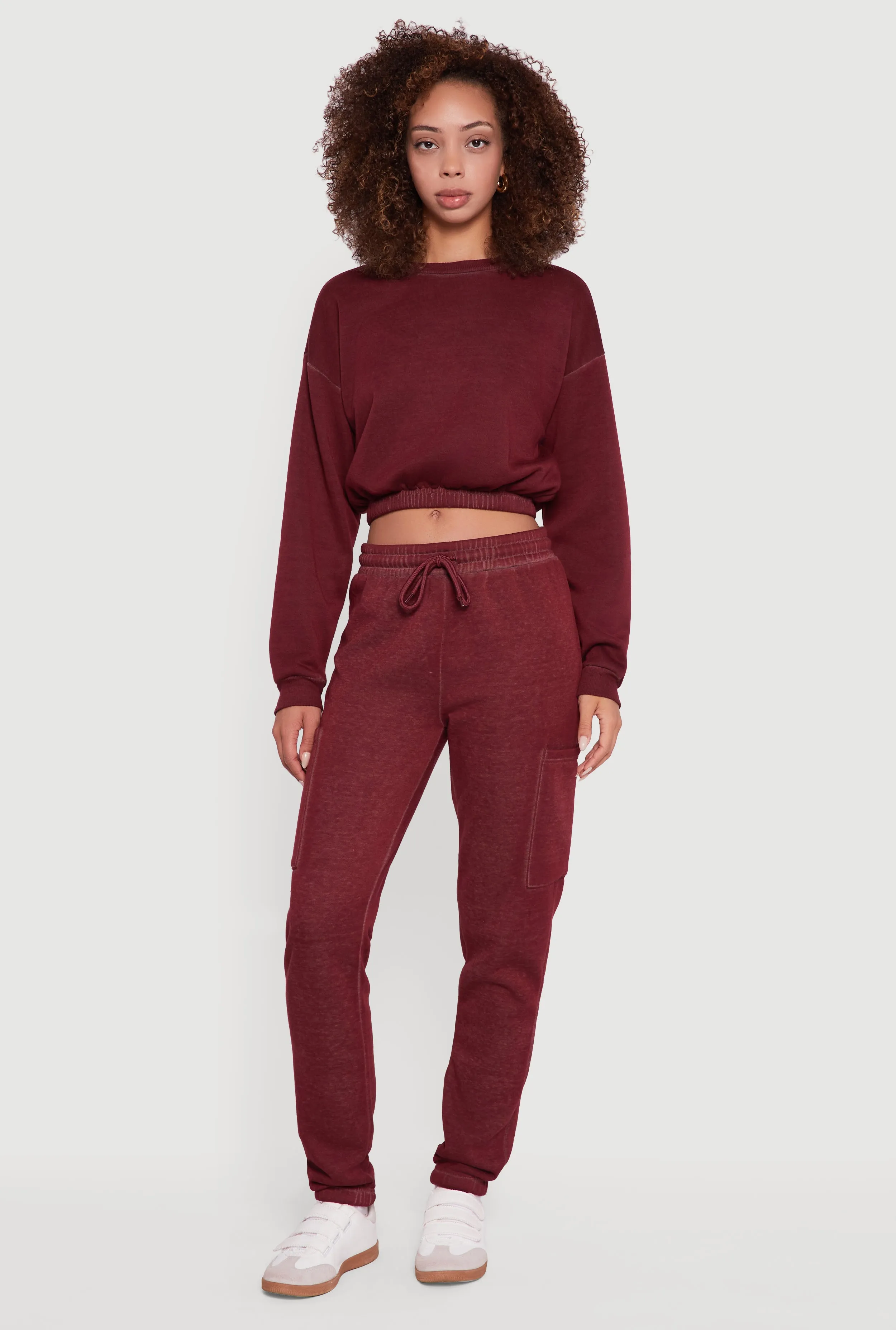 Crew Neck Long Sleeve Cropped Sweatshirt sold by Rainbow product image thumbnail 2