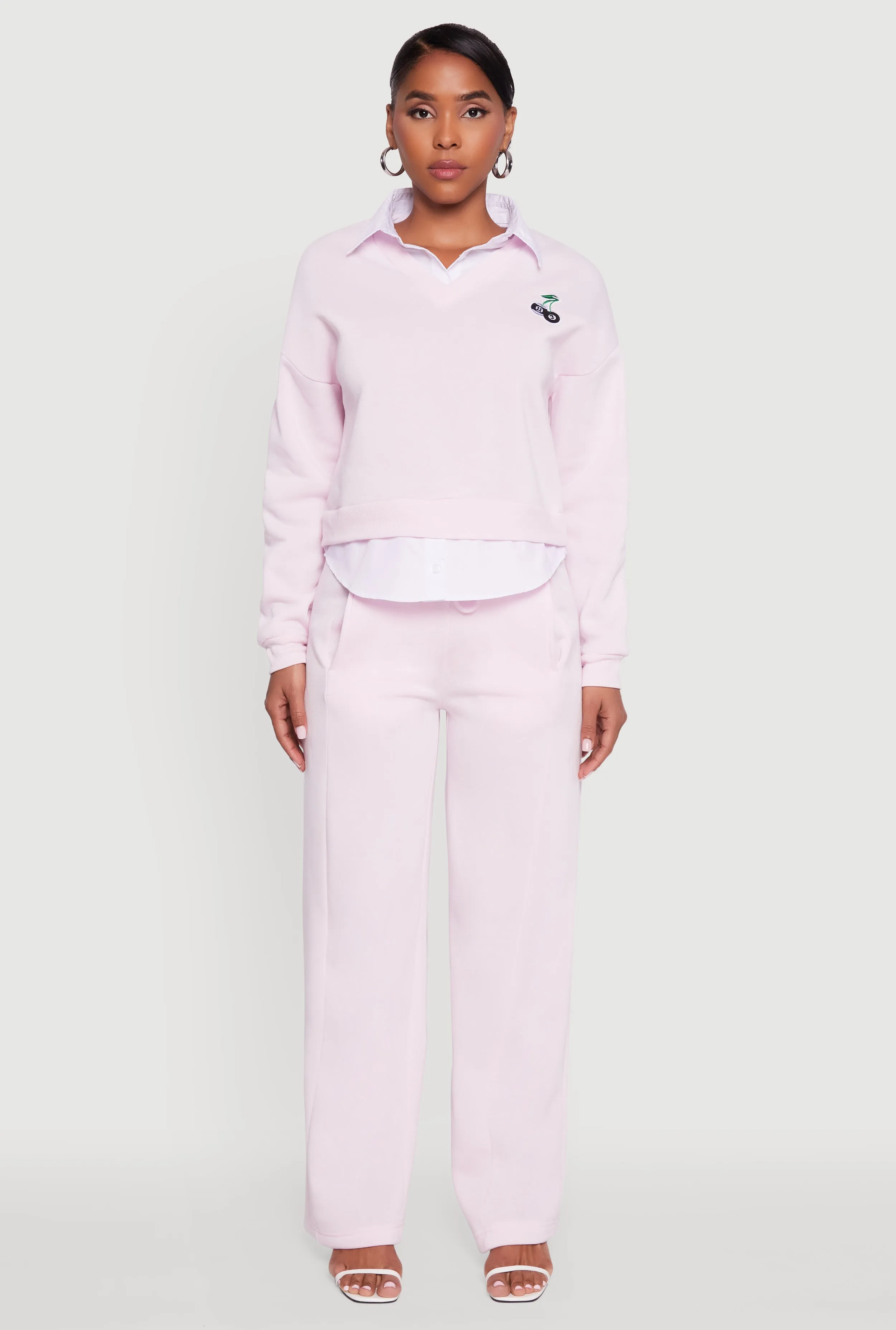 High Waisted Fleece Wide Leg Pants with Pockets sold by Rainbow product image thumbnail 2