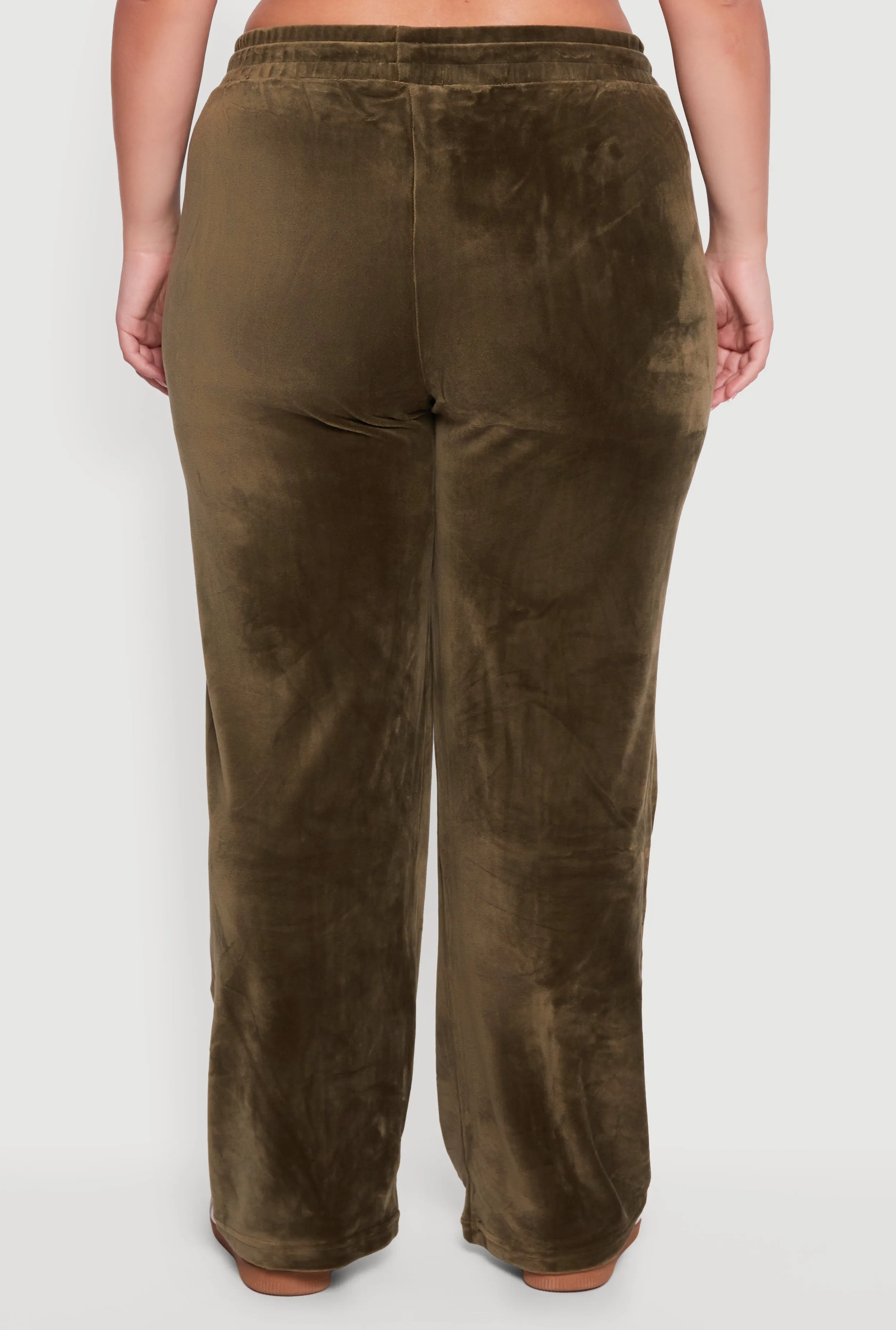 Plus Size Wide Leg Velour Pants with Zip Pockets sold by Rainbow product image thumbnail 5