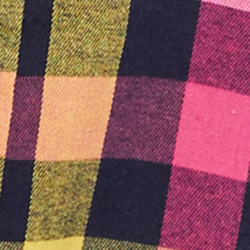 Plus Size Plaid Drawstring Hem Button Front Shirt sold by Rainbow