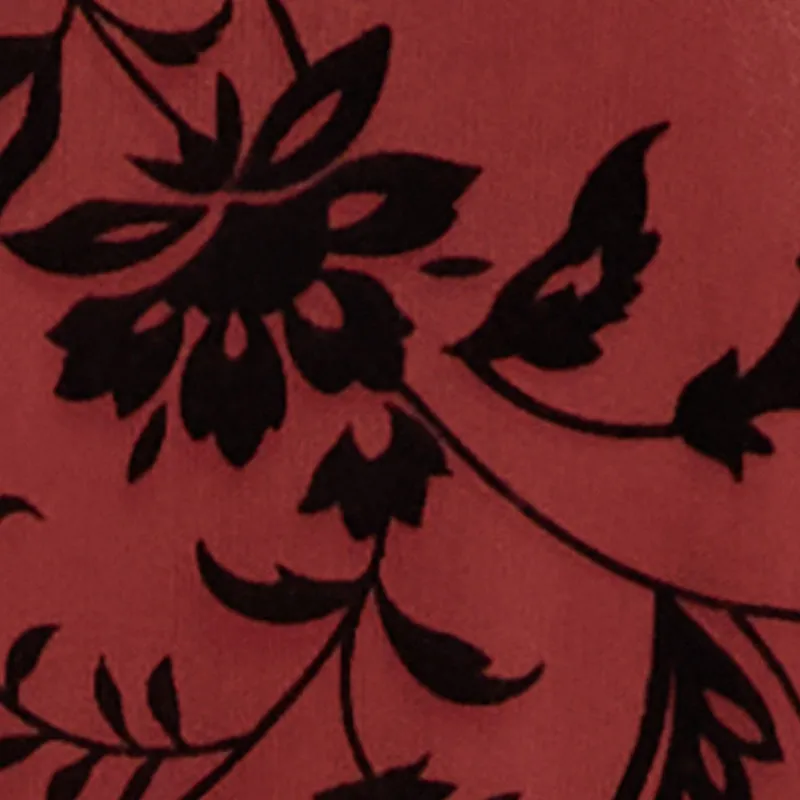 Plus Size Velvet Burnout Floral Mesh Button Front Blouse sold by Rainbow product image thumbnail 4