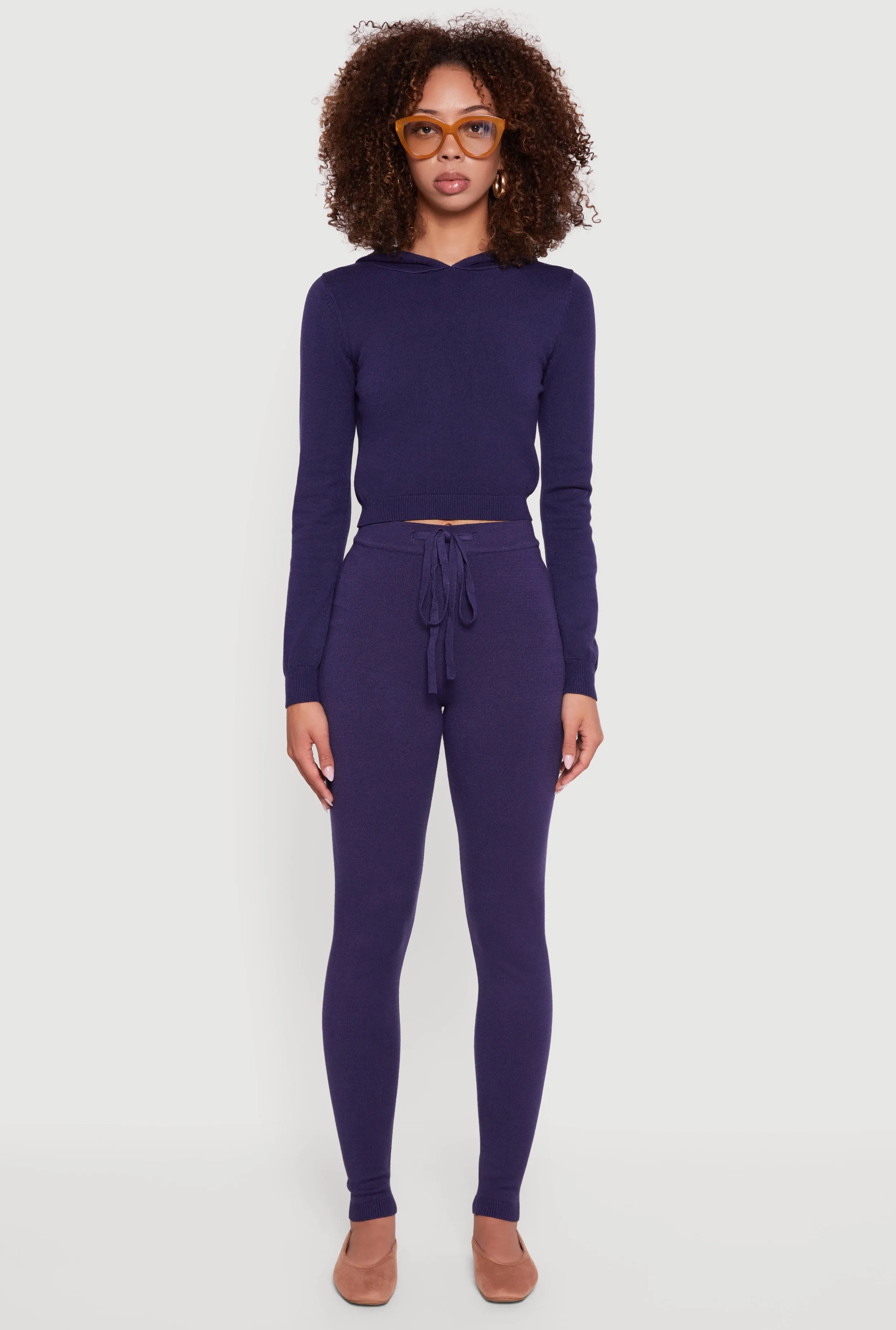 Long Sleeve Cropped Pullover Hooded Sweater sold by Rainbow product image thumbnail 3