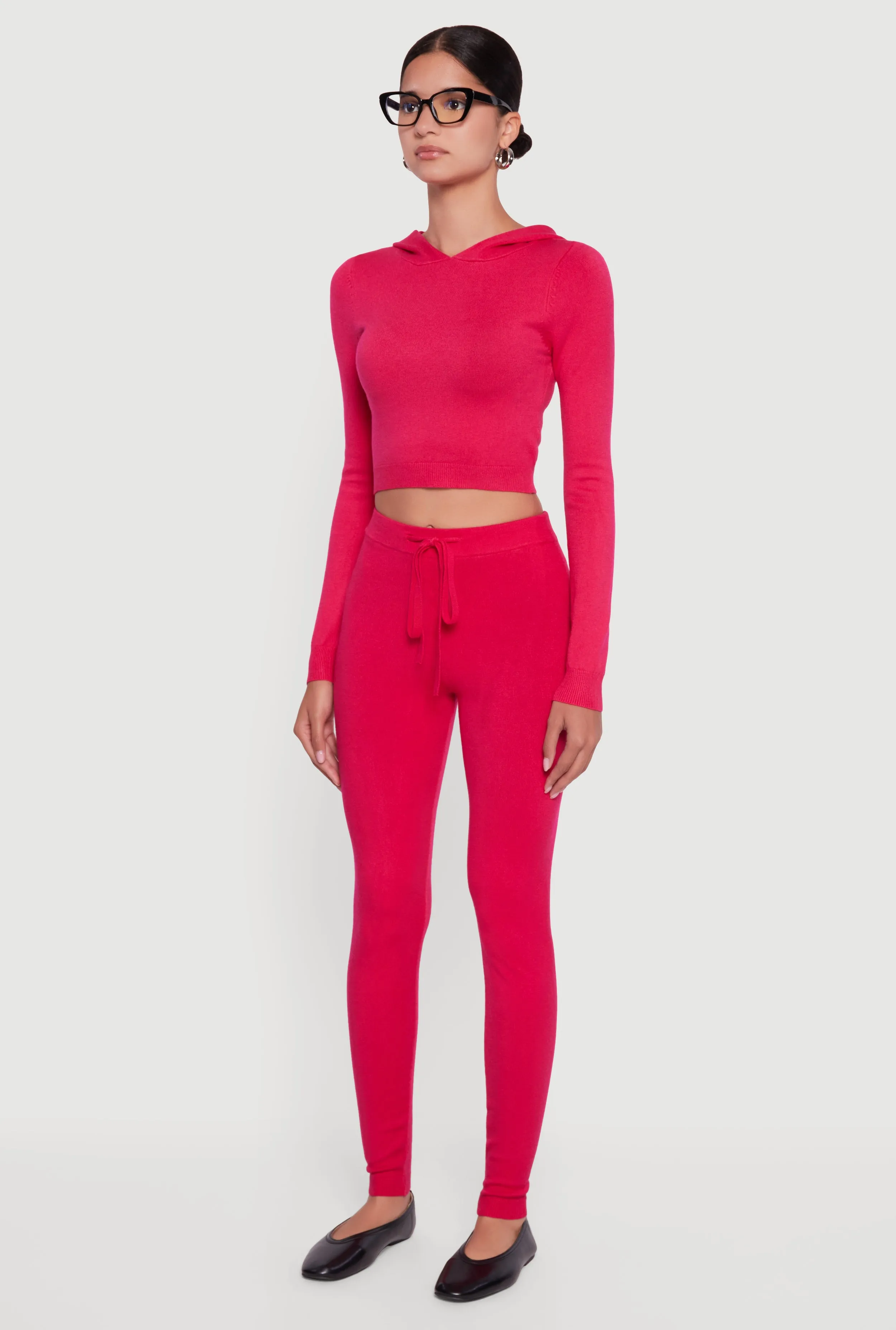 Long Sleeve Cropped Pullover Hooded Sweater sold by Rainbow product image thumbnail 5