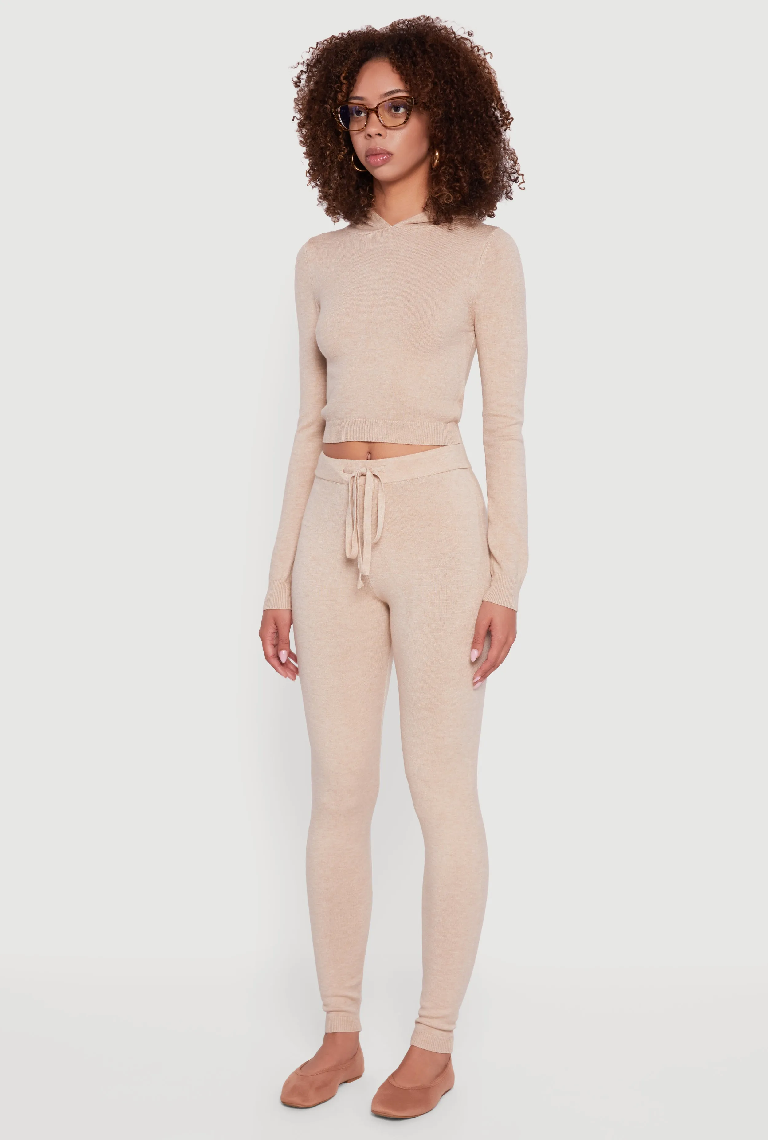 Long Sleeve Cropped Pullover Hooded Sweater sold by Rainbow product image thumbnail 5
