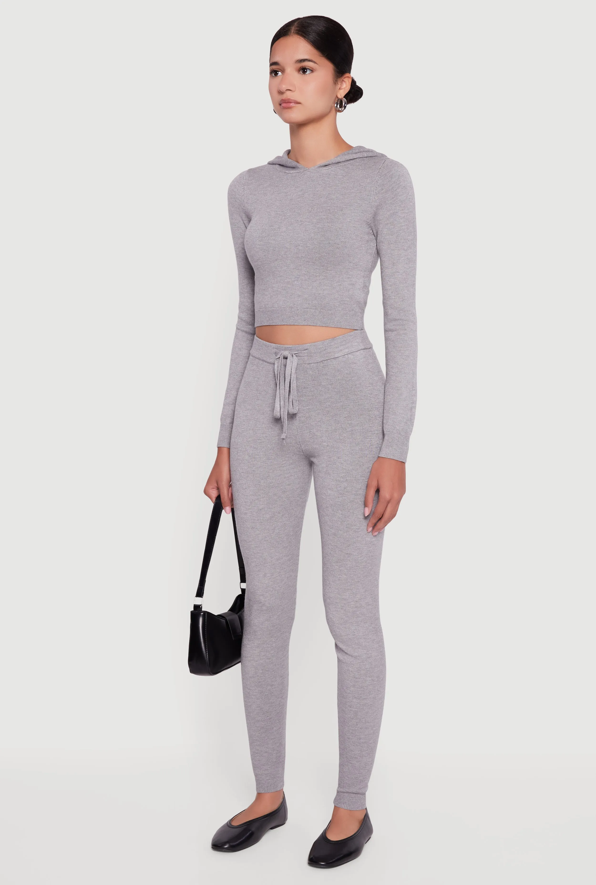 Long Sleeve Cropped Pullover Hooded Sweater sold by Rainbow product image thumbnail 5