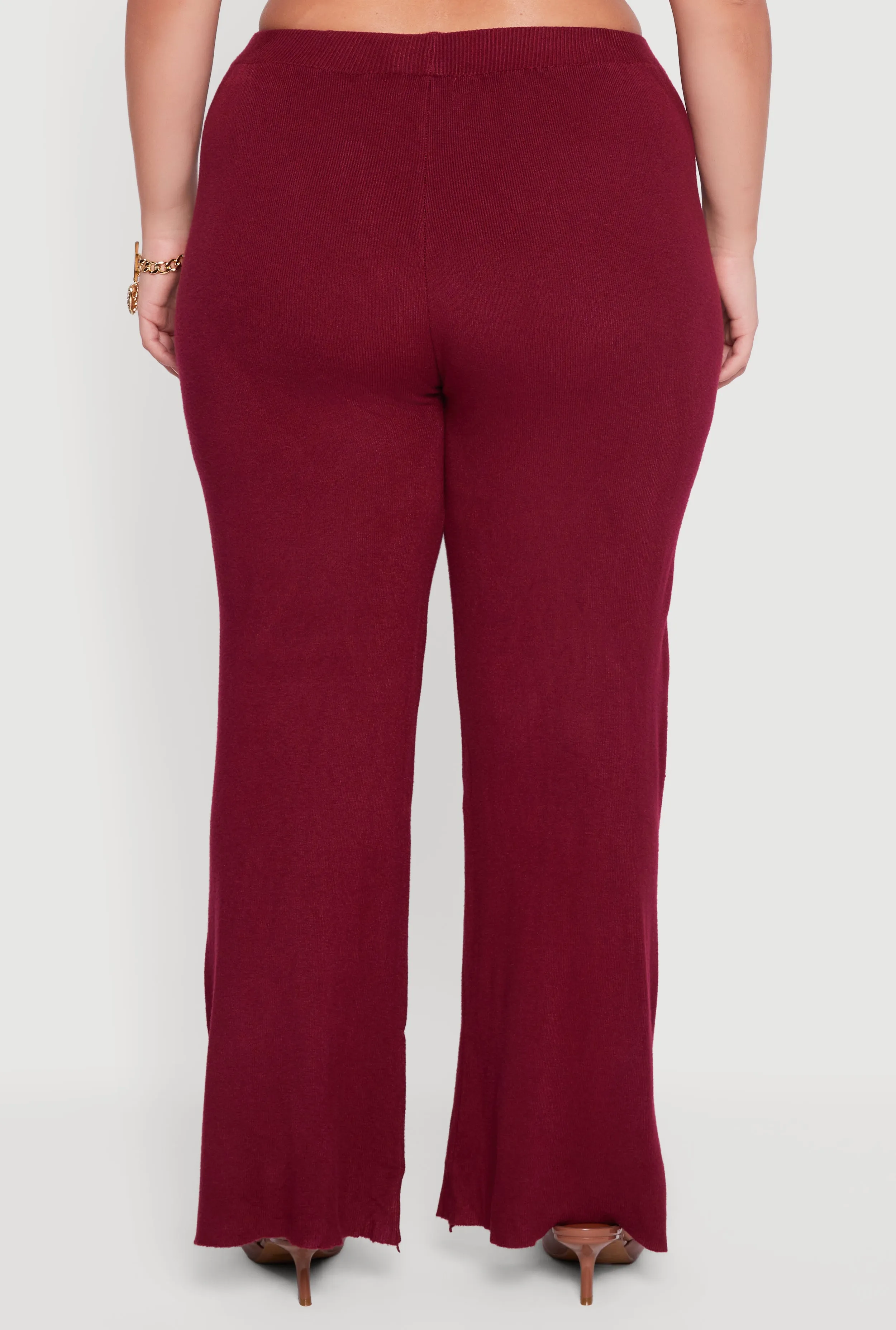 Plus Size Drawstring Detail Pull On Wide Leg Pants sold by Rainbow product image thumbnail 5