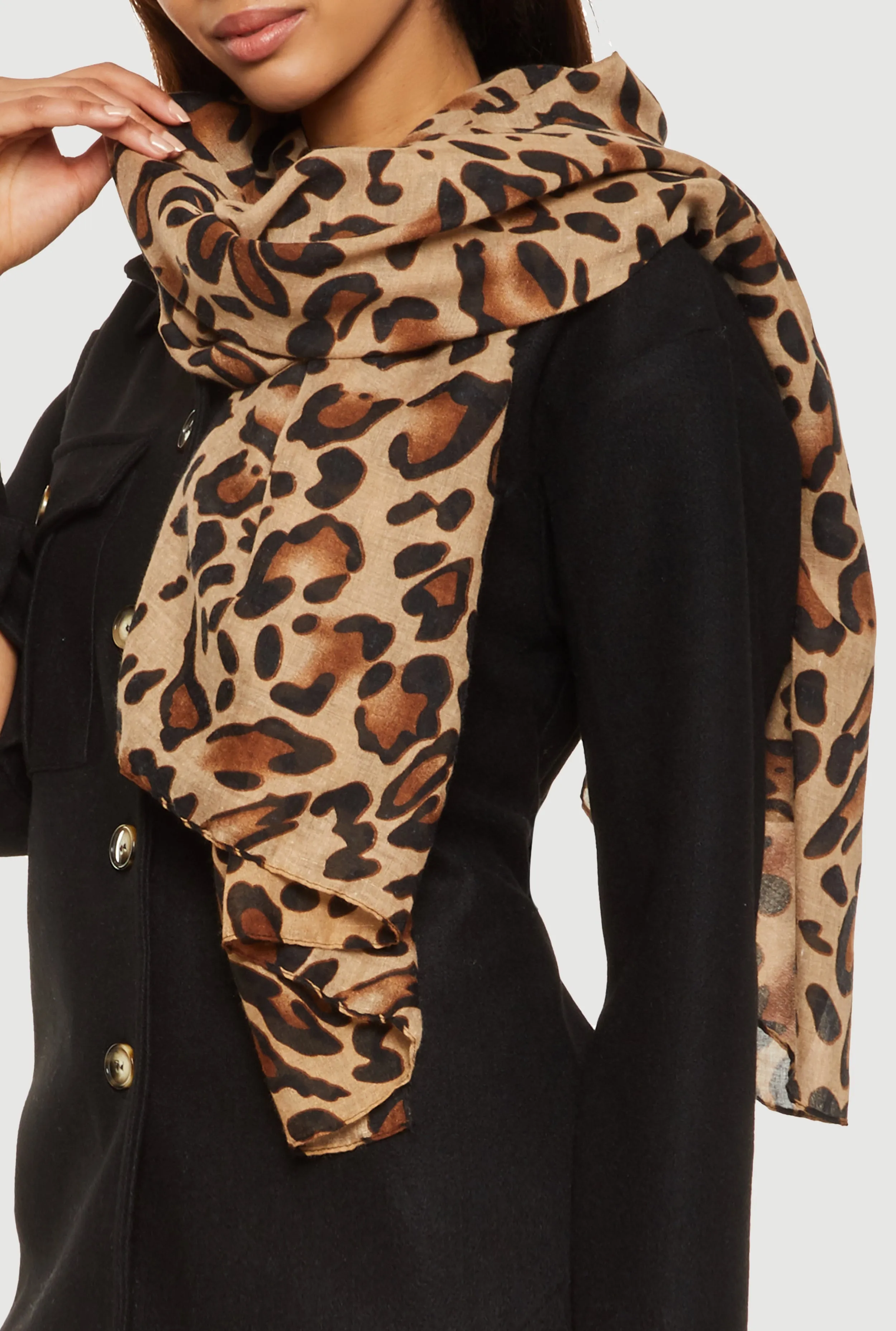 Leopard Print Pashmina Scarf sold by Rainbow product image thumbnail 2