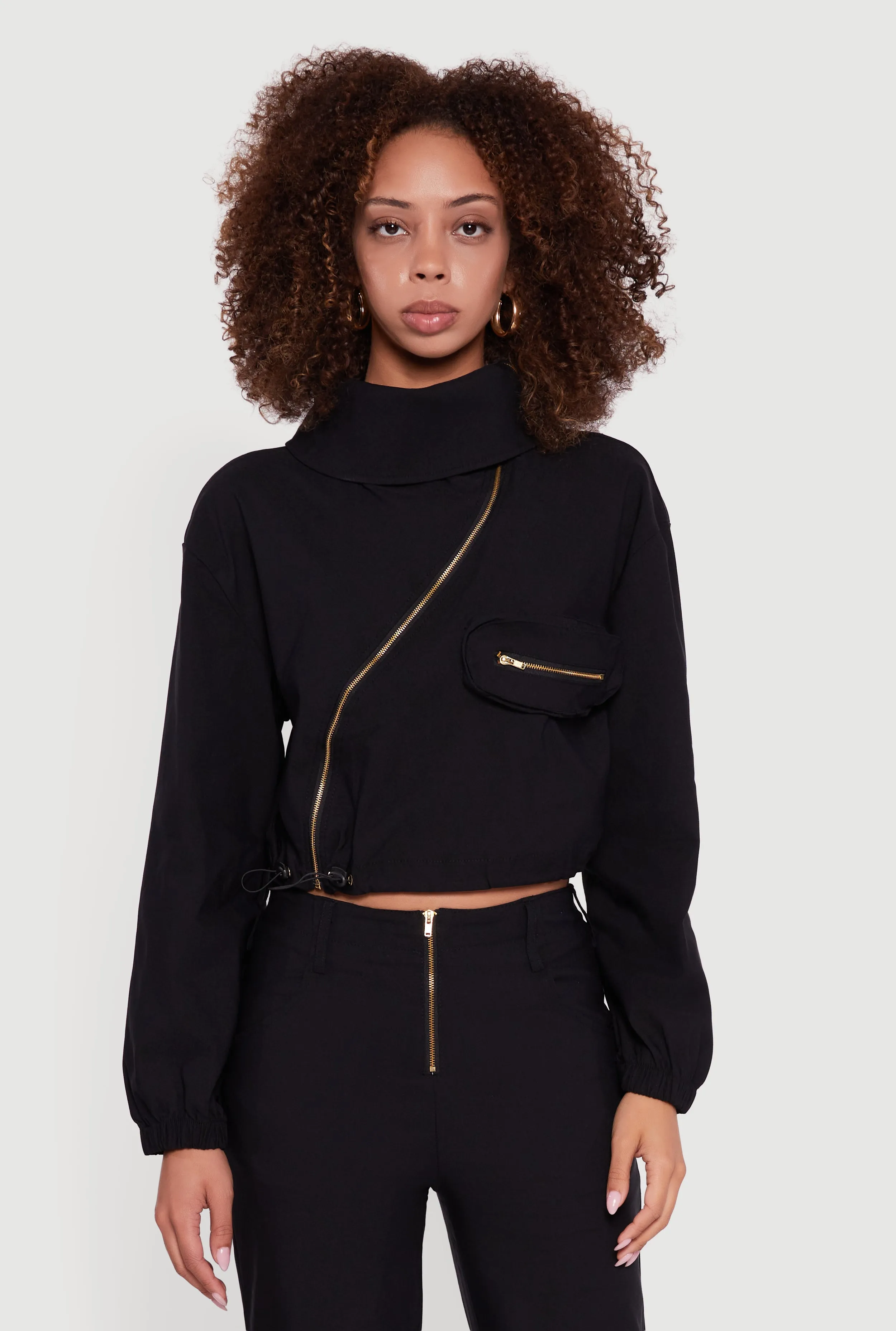 Asymmetrical Zip Front Utility Jacket sold by Rainbow product image thumbnail 2