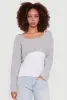Brushed Rib Knit Boat Neck Shrug sold by Rainbow