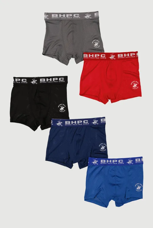 Boys Jersey Mesh Comfortable Fit Boxer Briefs 5 Pack sold by Rainbow