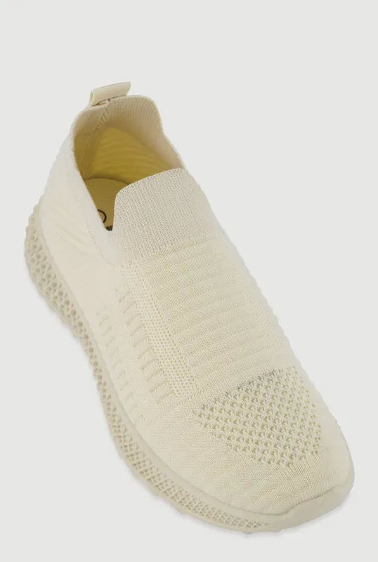 Slip On Textured Knit Sneakers sold by Rainbow