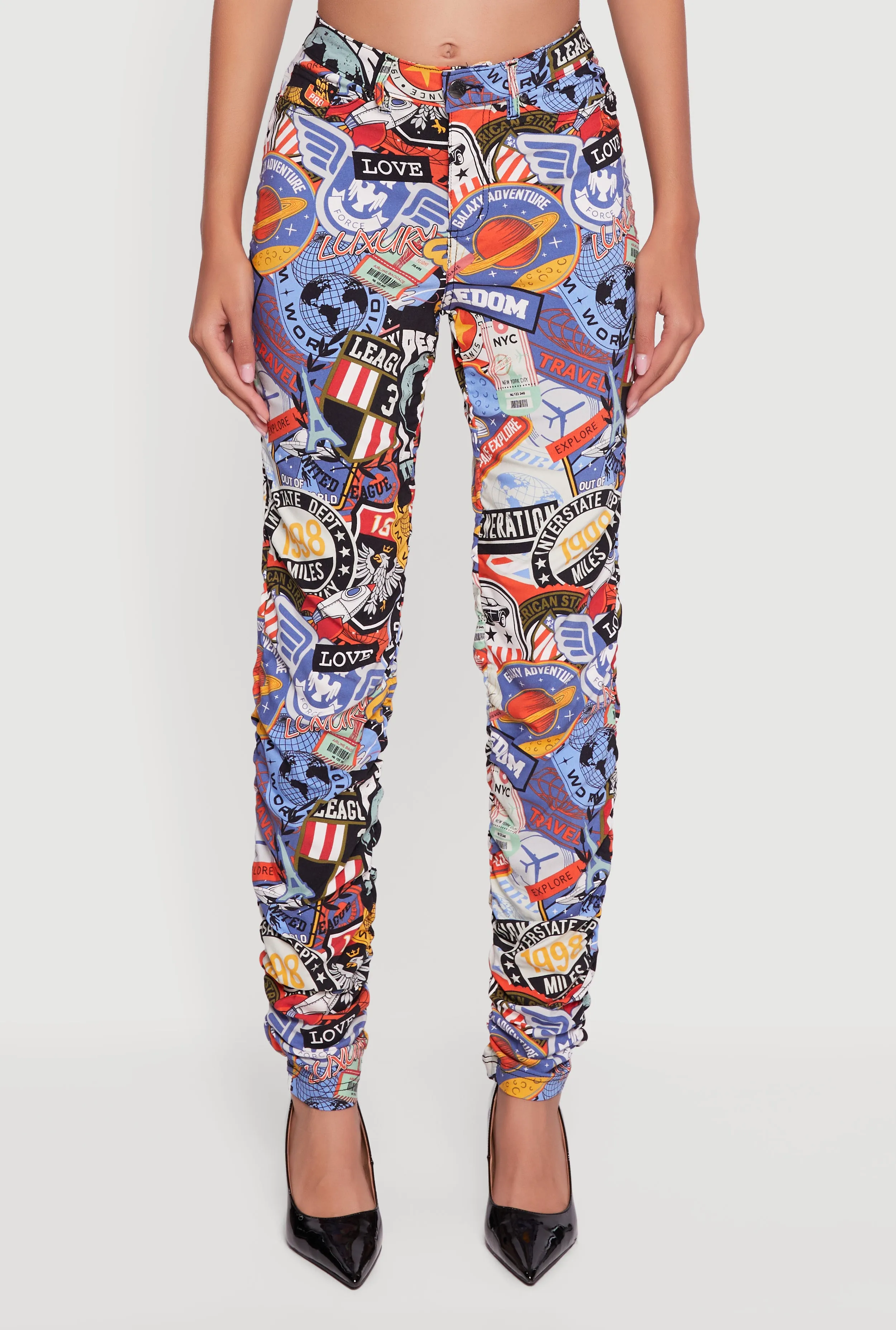 Printed Pattern Ruched Pants sold by Rainbow product image thumbnail 3