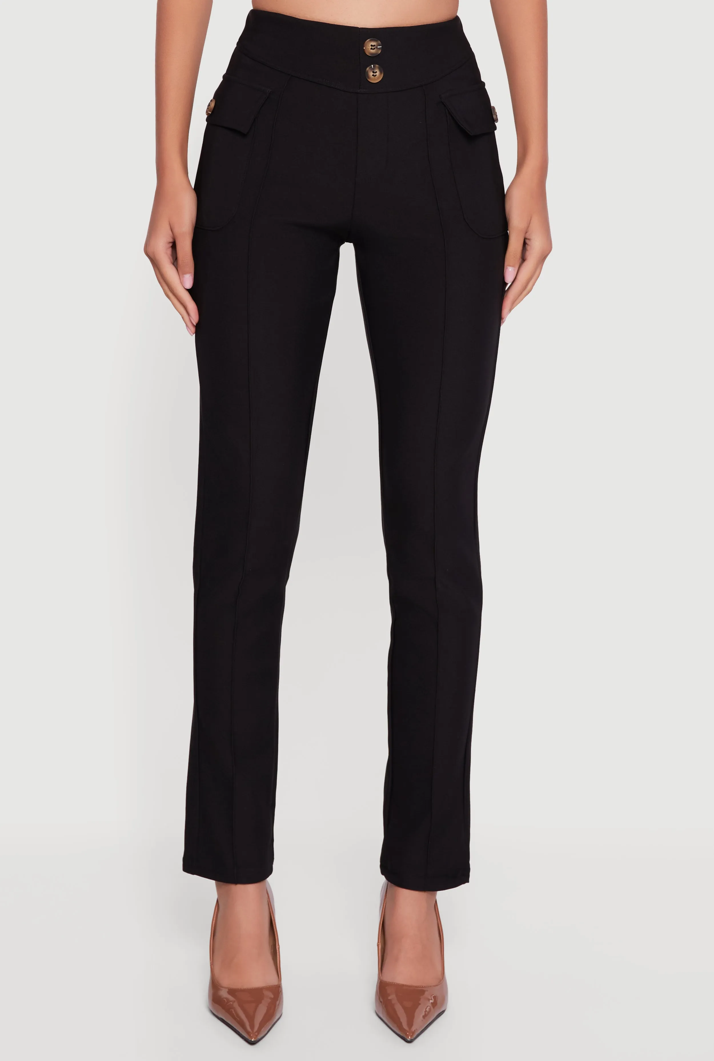 Slim Leg Scuba Dress Pants with Cargo Pockets sold by Rainbow product image thumbnail 5