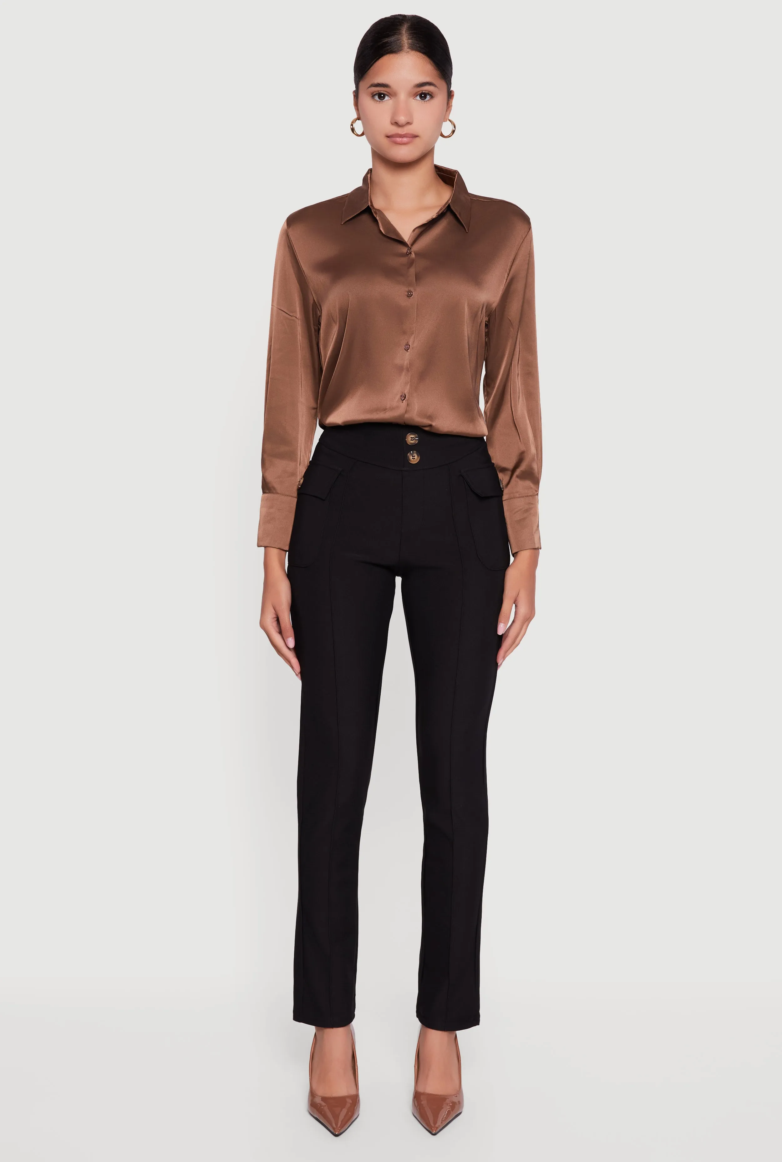 Slim Leg Scuba Dress Pants with Cargo Pockets sold by Rainbow product image thumbnail 2