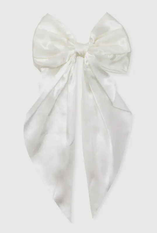 Satin Bow Hair Clip sold by Rainbow