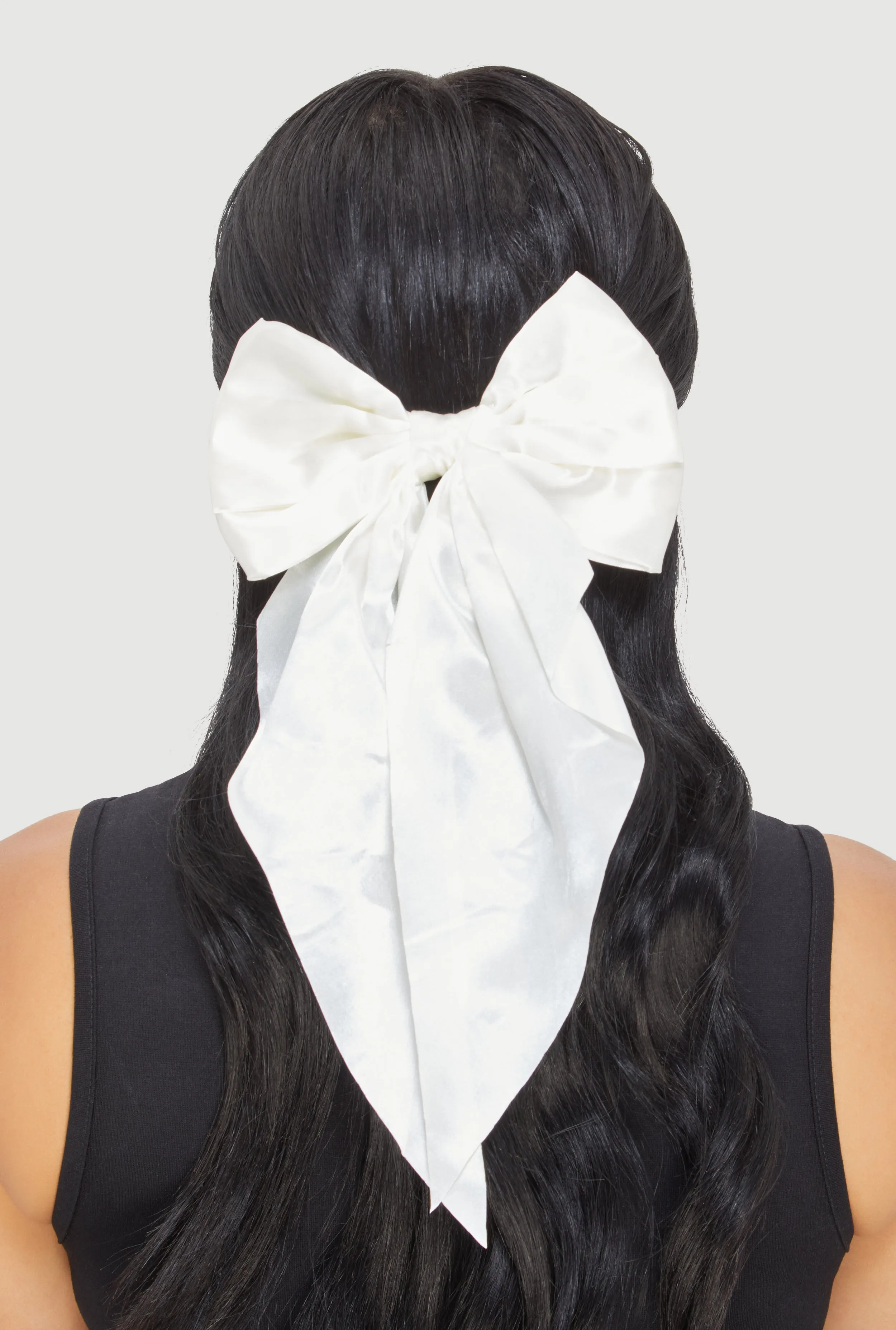 Satin Bow Hair Clip sold by Rainbow product image thumbnail 3