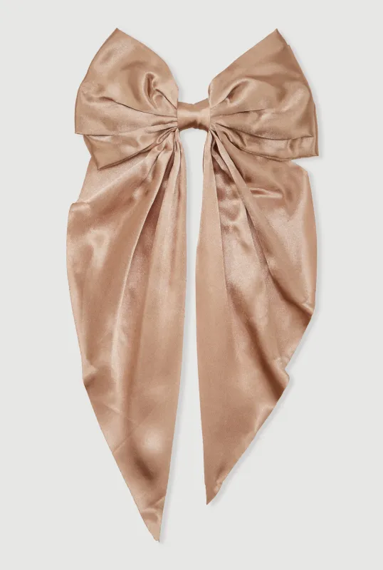 Satin Bow Hair Clip sold by Rainbow