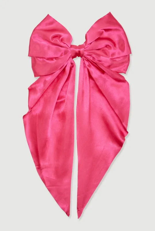 Satin Bow Hair Clip sold by Rainbow