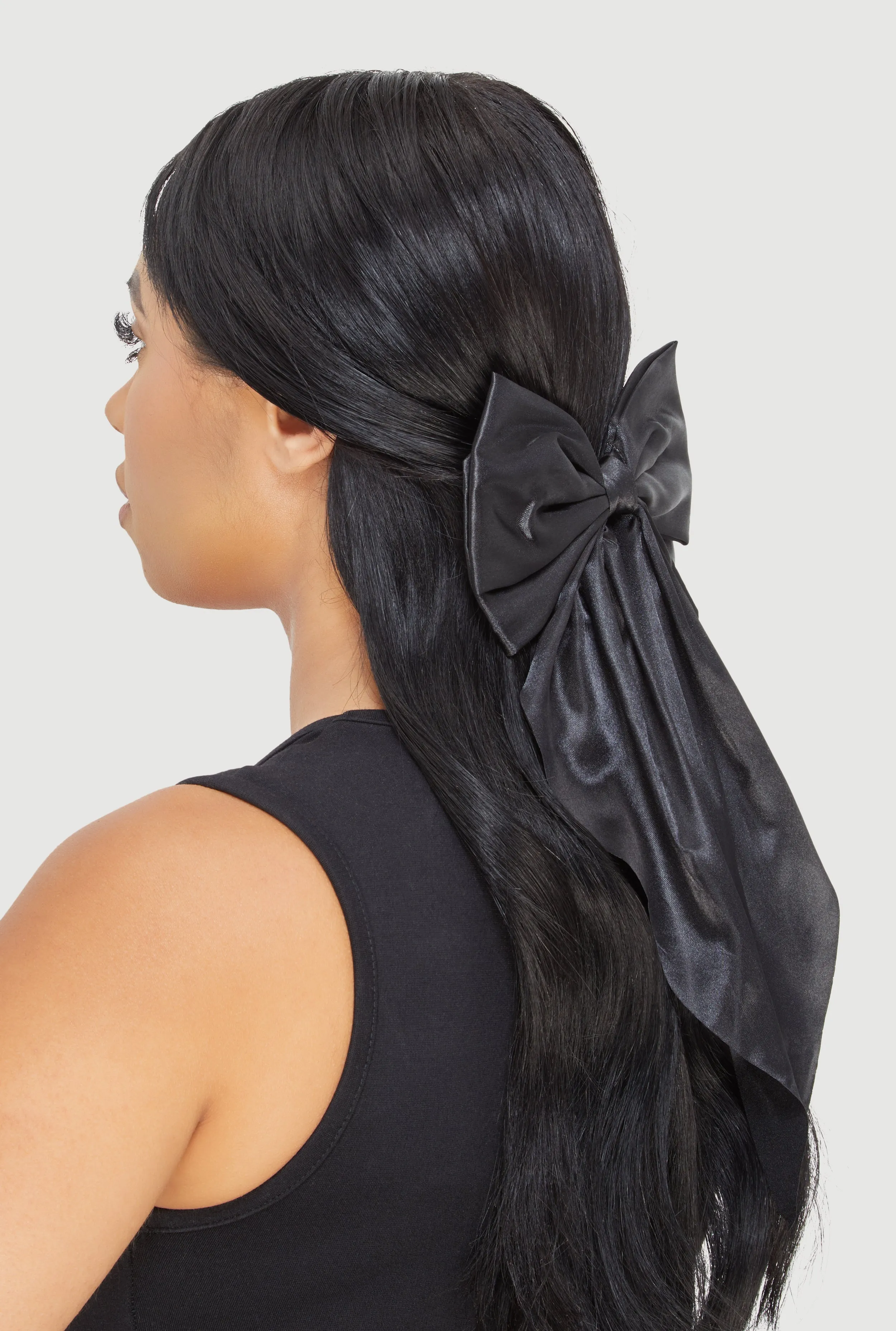 Satin Bow Hair Clip sold by Rainbow product image thumbnail 2