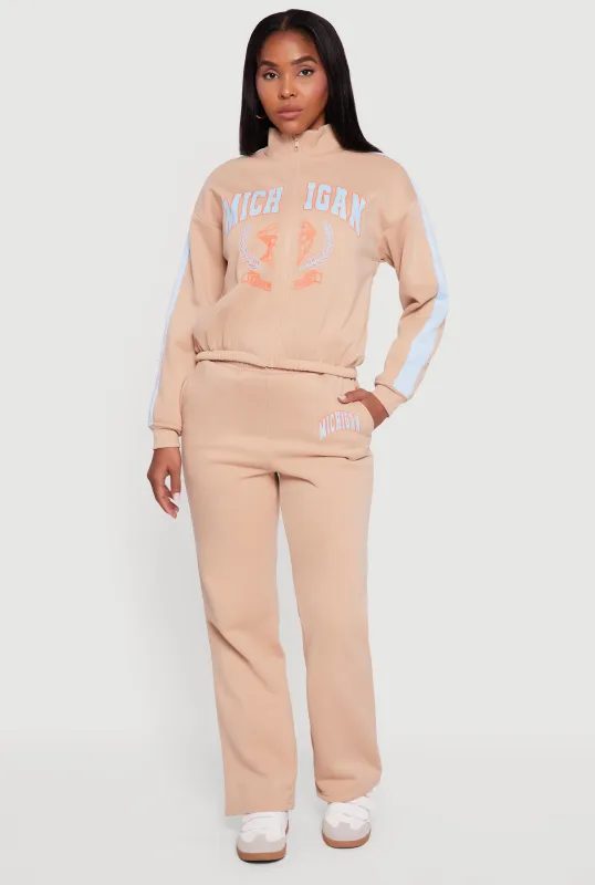 High Waisted Destination Graphic Sweatpants sold by Rainbow