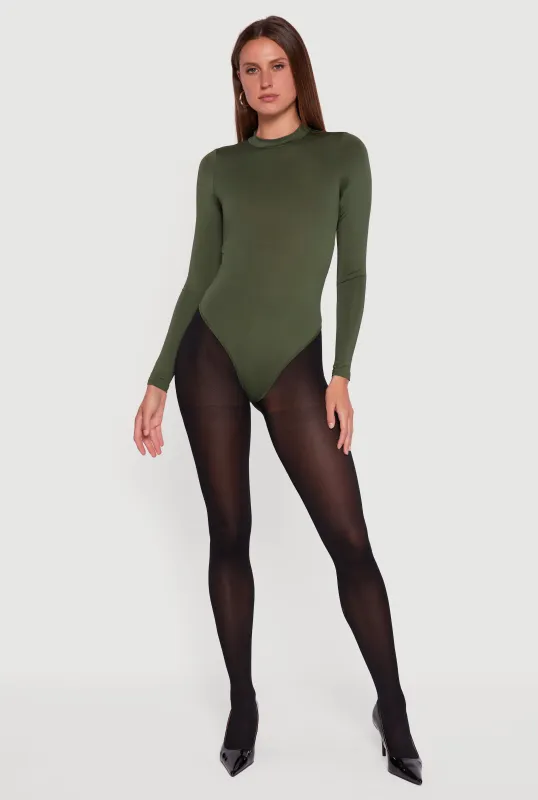 Long Sleeve Mock Neck Bodysuit sold by Rainbow