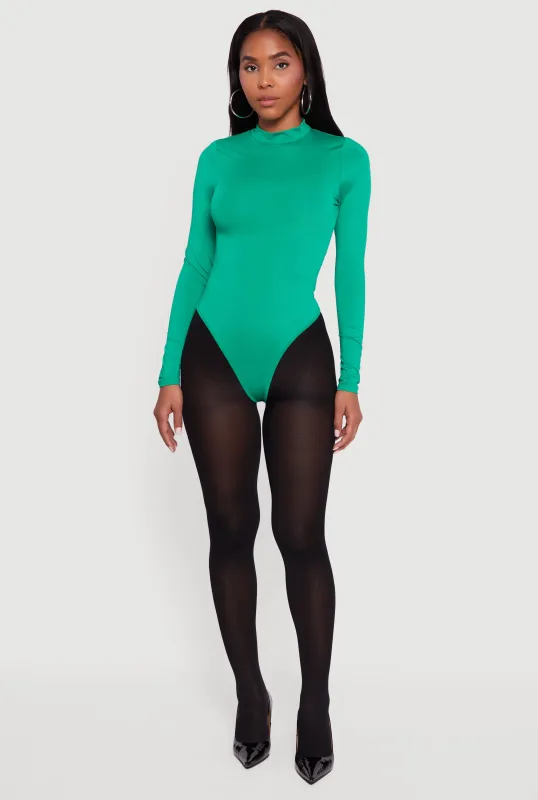 Long Sleeve Mock Neck Bodysuit sold by Rainbow