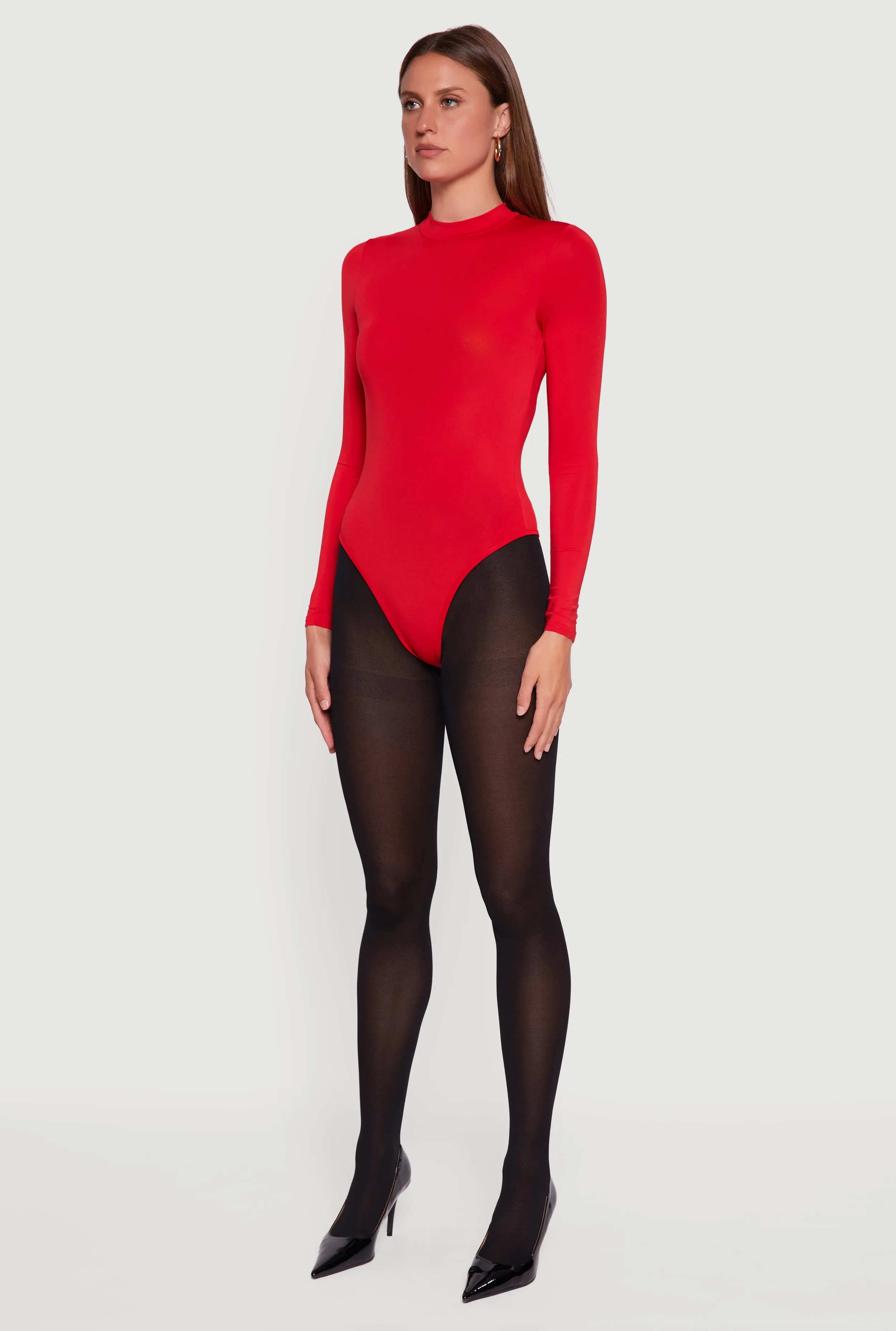 Long Sleeve Mock Neck Bodysuit sold by Rainbow product image thumbnail 5