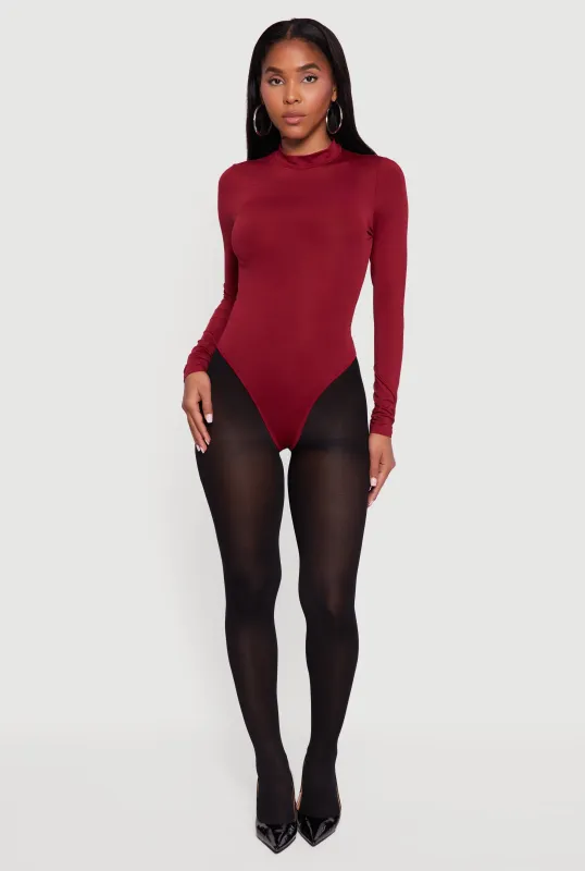 Long Sleeve Mock Neck Bodysuit sold by Rainbow